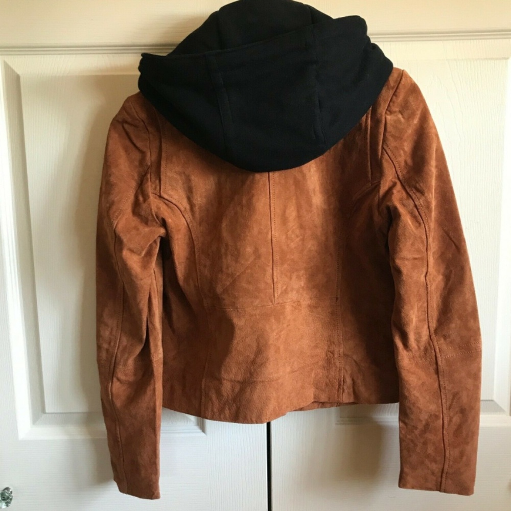 7 For All Mankind Brown Suede Jacket Moto NWT - Picture 3 of 7